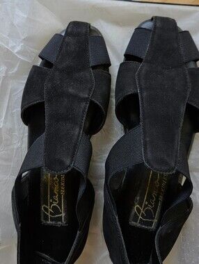 Bianco Black Suede Sandals, Size 7.5. Good condition